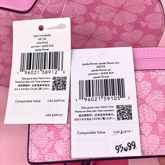 Kate Spade Love Shack Spade Flower Heart Crossbody and Small Wallet Card Holder - Picture 16 of 16